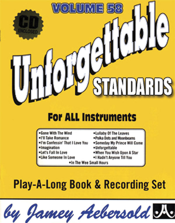 Jamey Aebersold Jazz, Volume 58: Unforgettable Standards Cover Image