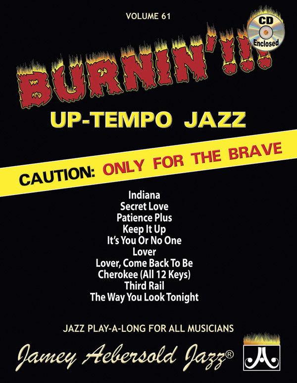 Jamey Aebersold Jazz, Volume 61: Burnin'!!! Up-Tempo Jazz Cover Image