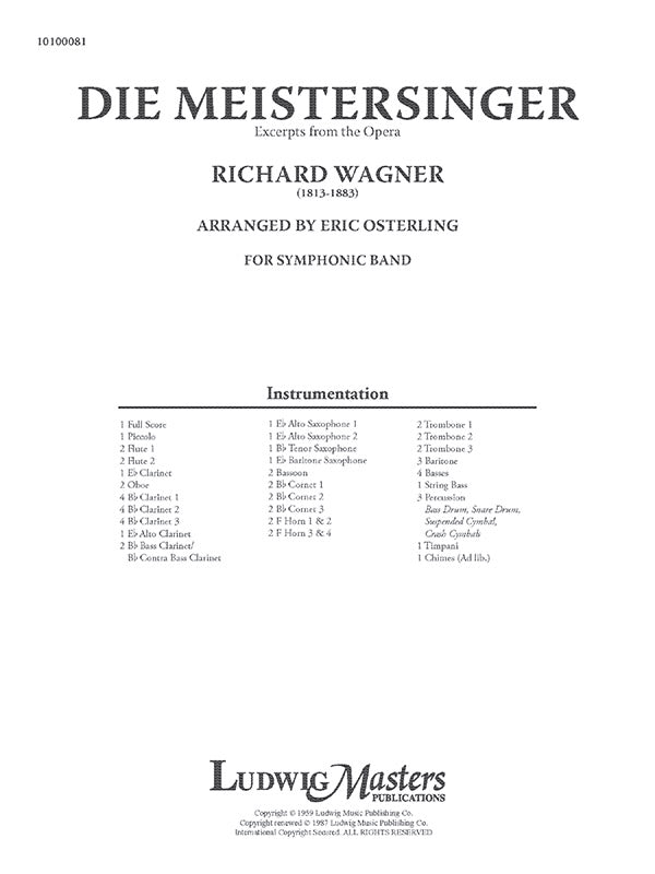 Die Meistersinger Excerpts Cover Image