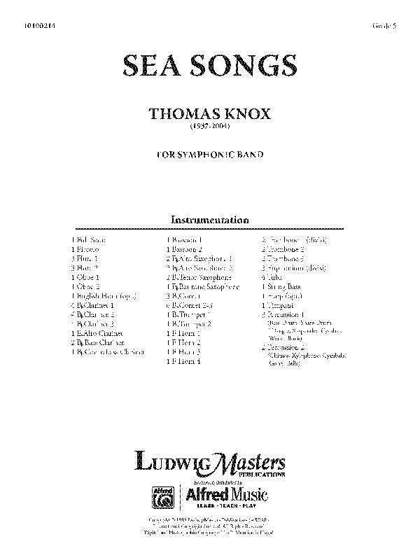 Sea Songs Cover Image