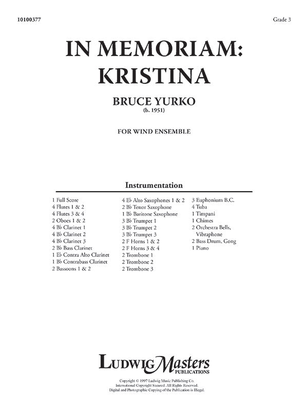 In Memoriam Kristina Cover Image