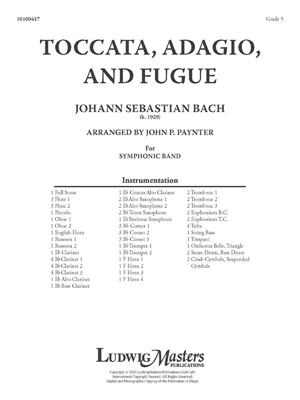 Toccata, Adagio, and Fugue Cover Image