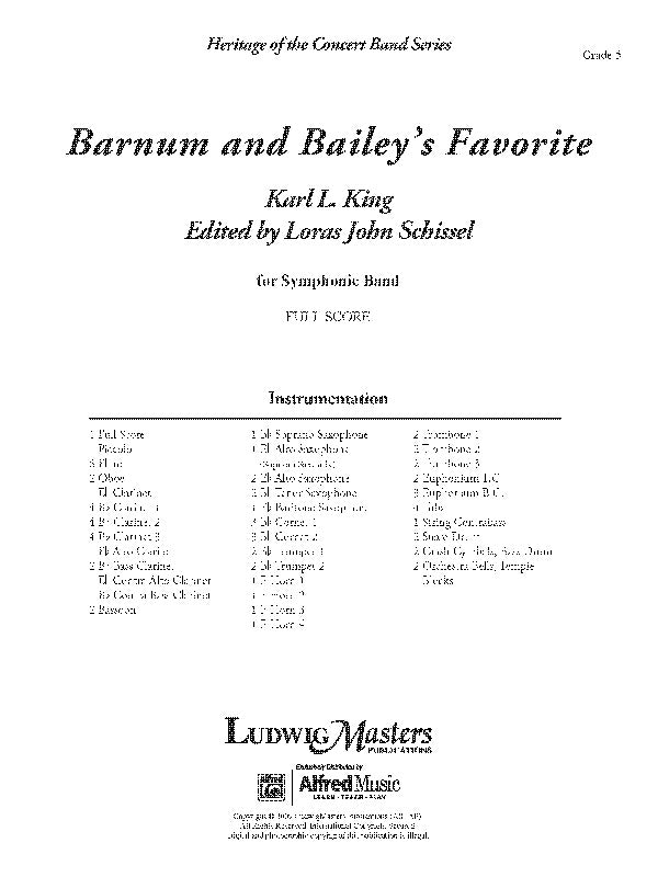 Barnum And Bailey's Favorite Cover Image
