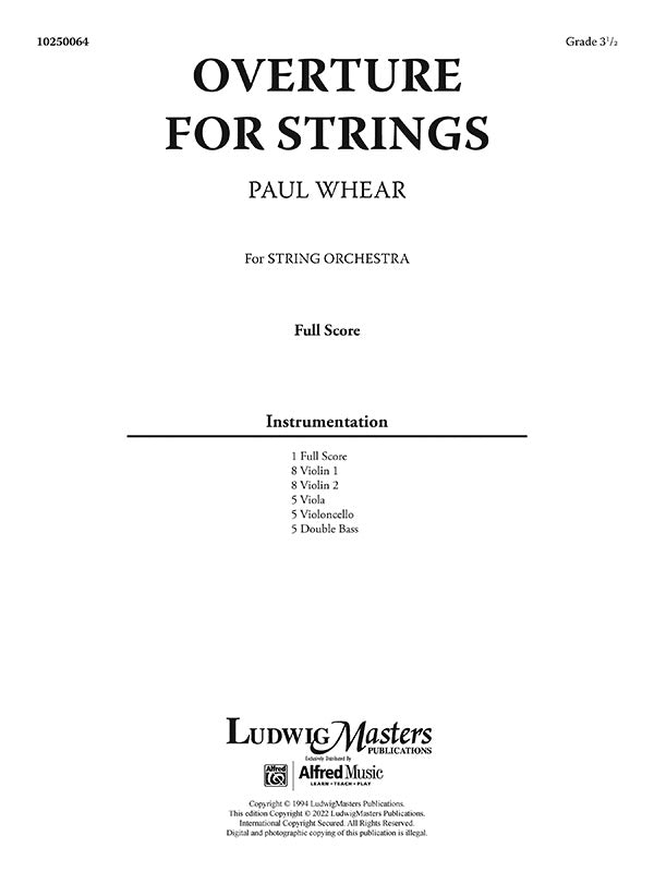 Overture For Strings Cover Image