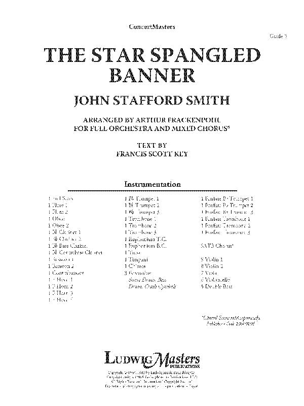 Star Spangled Banner, The (Full Orchestra with Chorus) Cover Image