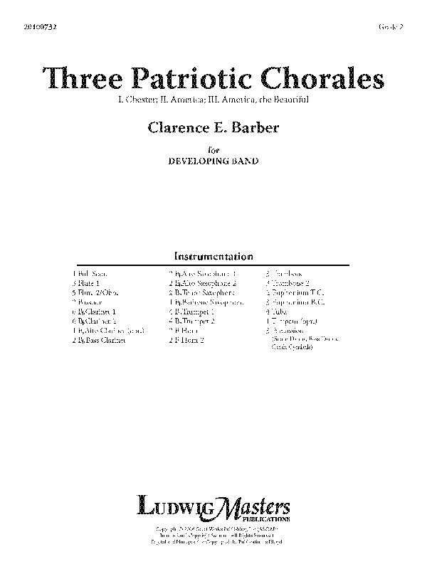 Three Patriotic Chorales Cover Image