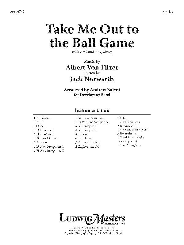 Take Me Out to the Ball Game Cover Image