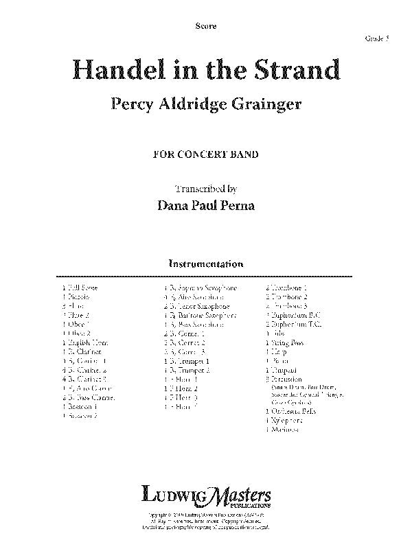 Handel In The Strand for Band Cover Image