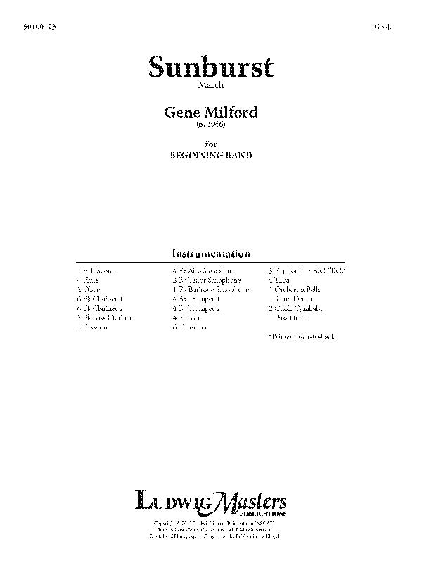 Sunburst (March) Cover Image