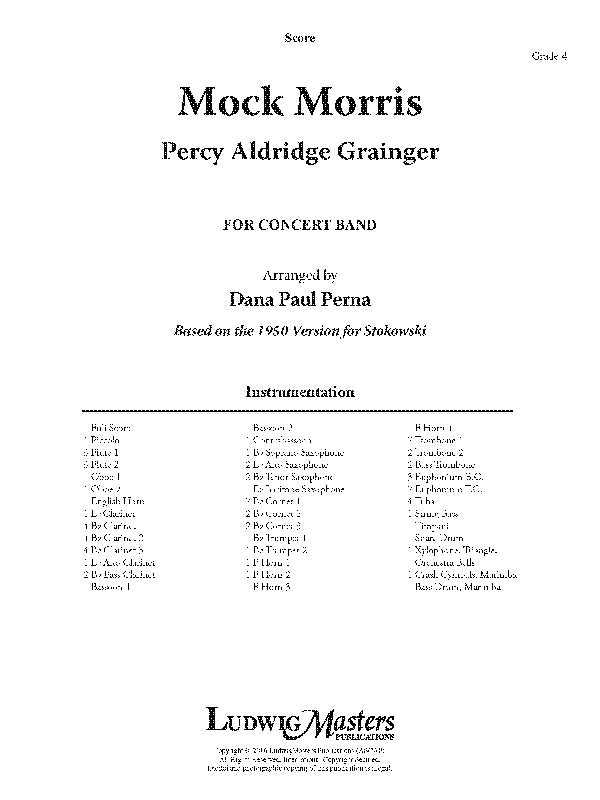 Mock Morris for Band (Perna ed.) Cover Image