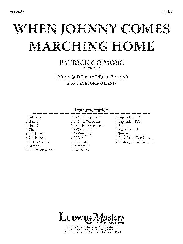 When Johnny Comes Marching Home Cover Image