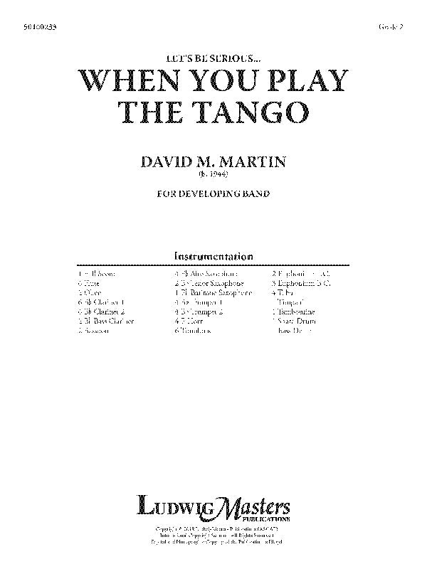Let's Be Serious...When You Play the Tango Cover Image