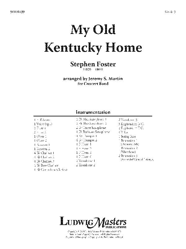 My Old Kentucky Home Cover Image