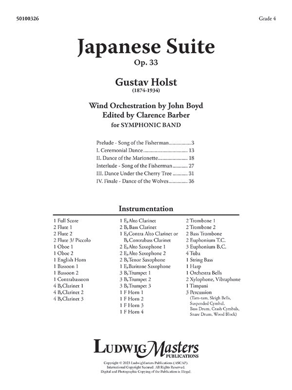 Japanese Suite, Op.33 Cover Image