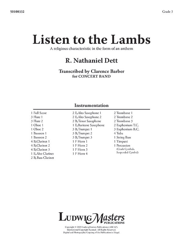 Listen to the Lambs Cover Image