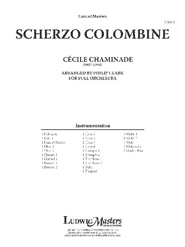 Scherzo Colombine Cover Image