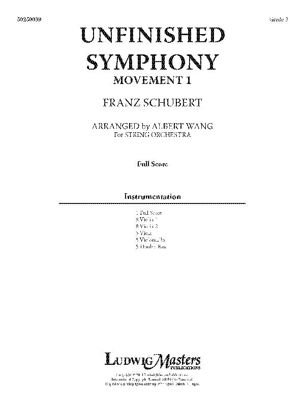 Unfinished Symphony (Symphony No. 8): Mvt. I Cover Image