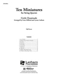 Ten Miniatures for String Quartet Cover Image