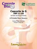 Concerto in G, TWV 51:G8 for Violin and String Orchestra Cover Image