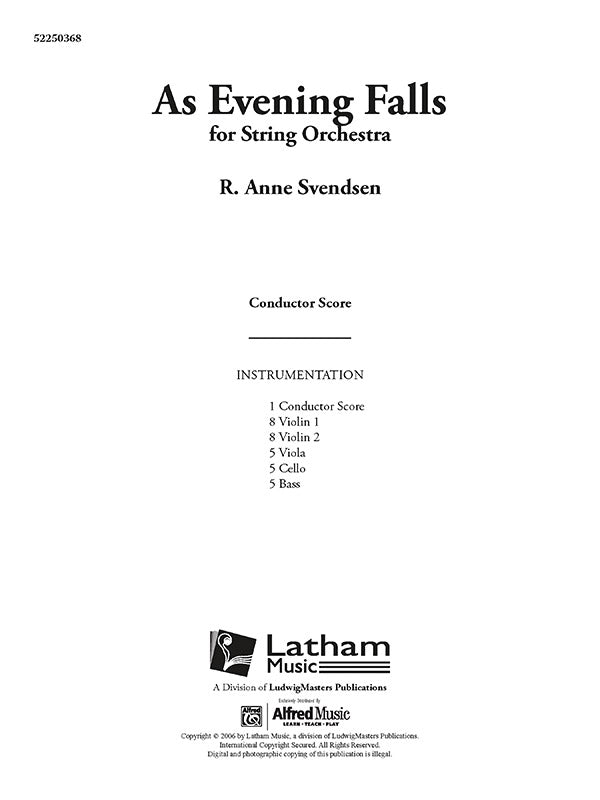 As Evening Falls Cover Image
