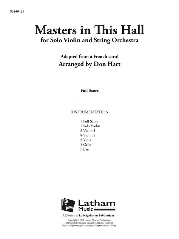 Masters in This Hall Cover Image