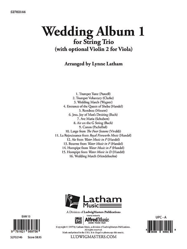 Wedding Album 1 - String Trio Cover Image
