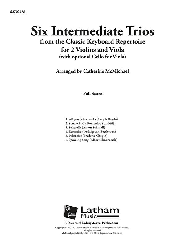Six Intermediate Trios Cover Image