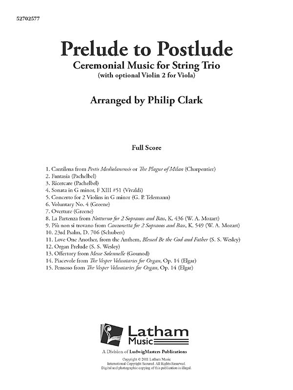 Prelude to Postlude Cover Image