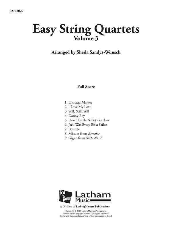 Easy String Quartets, Vol. 3 Cover Image