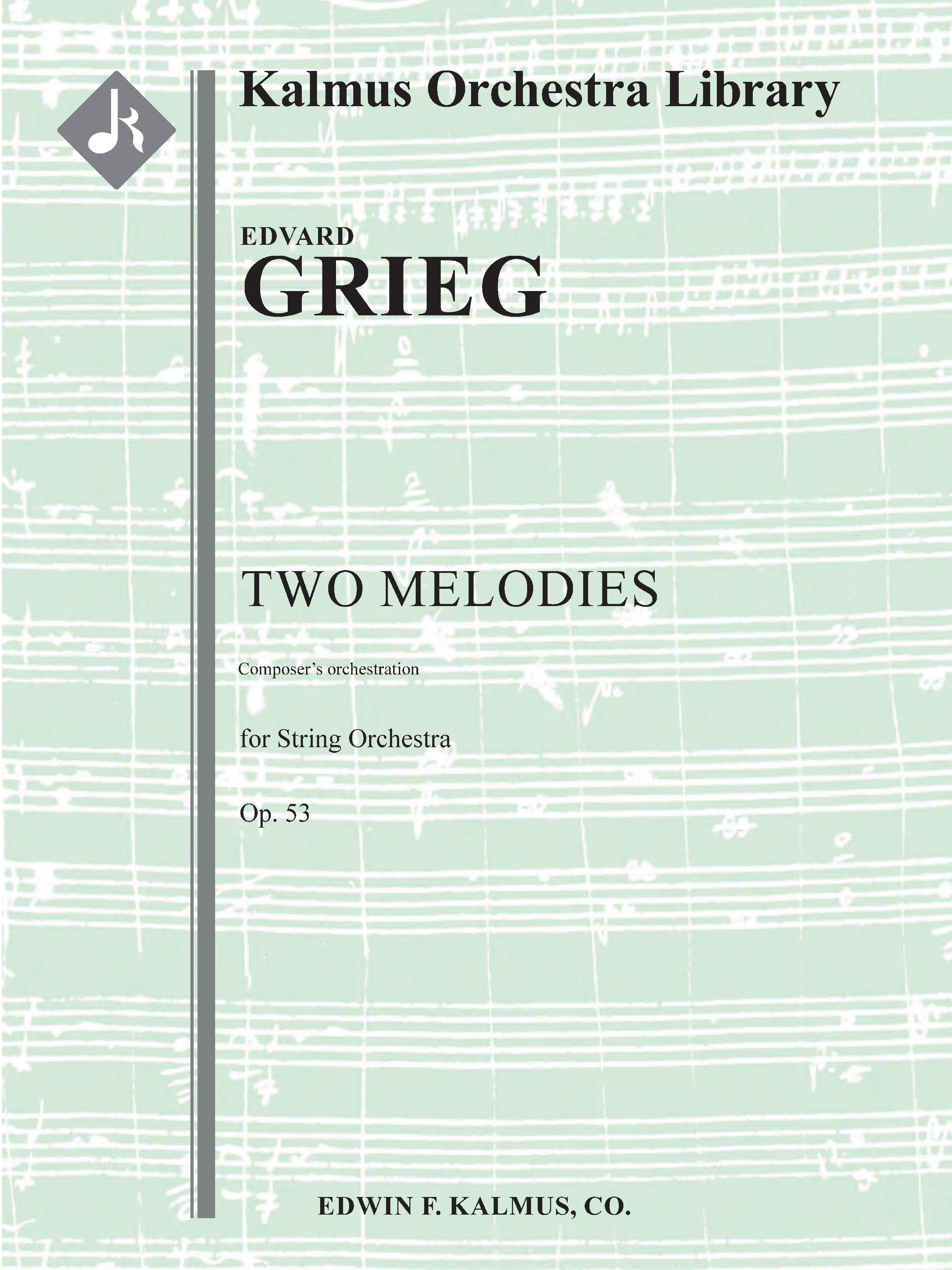 Two Melodies, Op. 53 (composer's orchestration) Cover Image