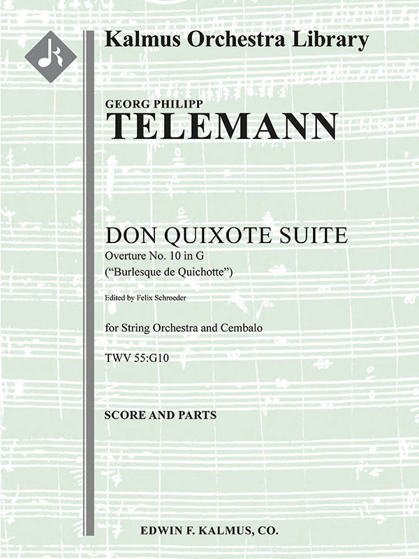 Don Quixote Suite: Overture in G No. 10, TWV 55:G10 (Burlesque de Quichotte) Cover Image