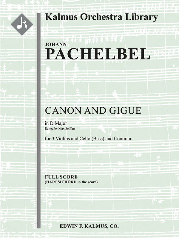 Canon and Gigue (Seiffert) Cover Image