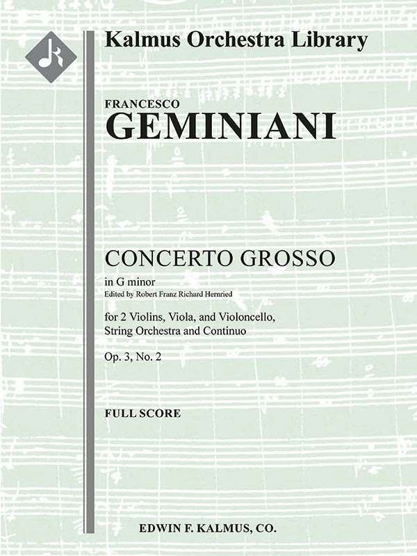 Concerto Grosso in G minor, Op. 3, No. 2 Cover Image