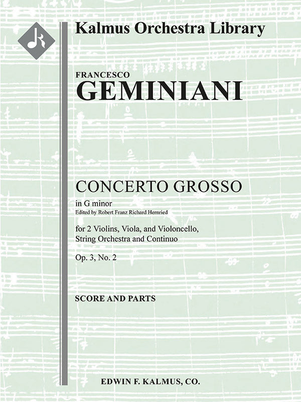 Concerto Grosso in G minor, Op. 3, No. 2 Cover Image