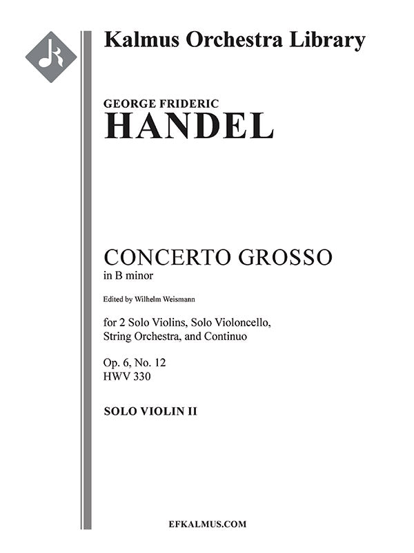 Concerto Grosso in B minor, Op. 6 No. 12, HWV 330 Cover Image