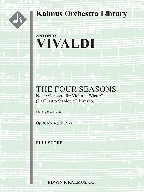 The Four Seasons, No. 4: Concerto for Violin in F minor - Winter (Le Quattro Stagioni: L'Inverno, RV297/F.I: 25) Cover Image