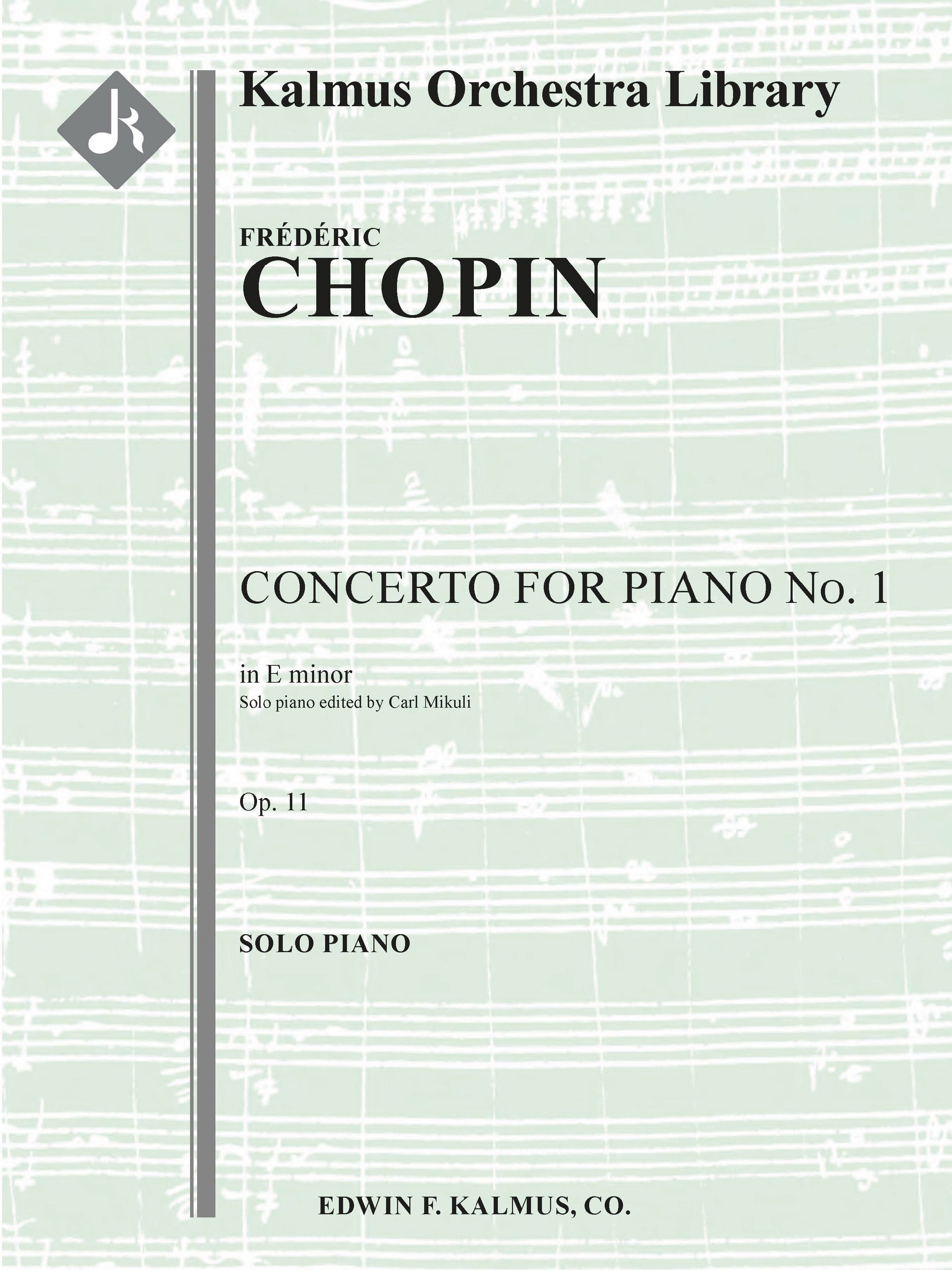 Concerto for Piano No. 1 in E minor, Op. 11 Cover Image