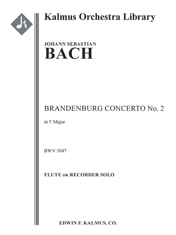 Brandenburg Concerto No. 2 in F, BWV 1047 Cover Image