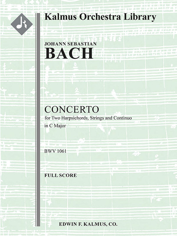 Concerto for Two Harpsichords in C, BWV 1061 Cover Image