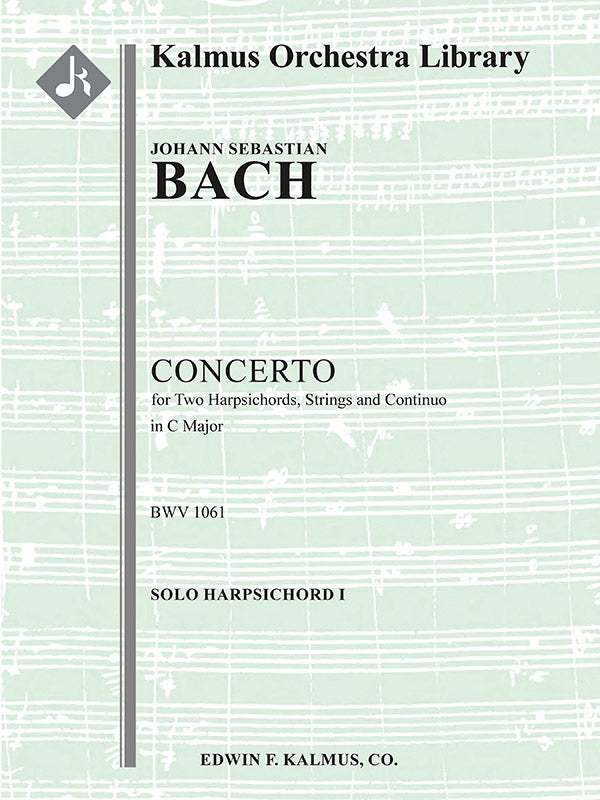 Concerto for Two Harpsichords in C, BWV 1061 Cover Image