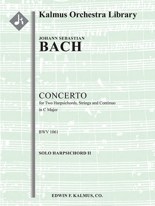 Concerto for Two Harpsichords in C, BWV 1061 Cover Image