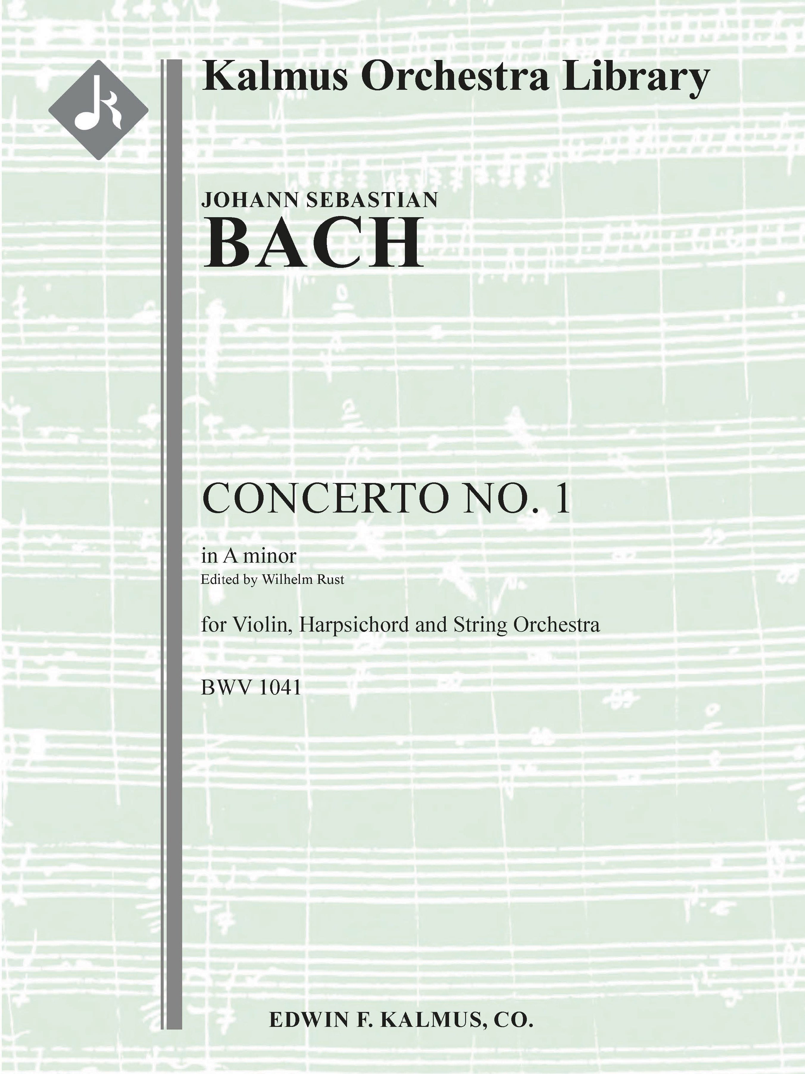 Concerto for Violin No. 1 in A minor, BWV 1041 Cover Image