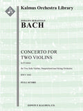 Concerto for Two Violins in D minor, BWV 1043 (Double Violin Concerto) Cover Image