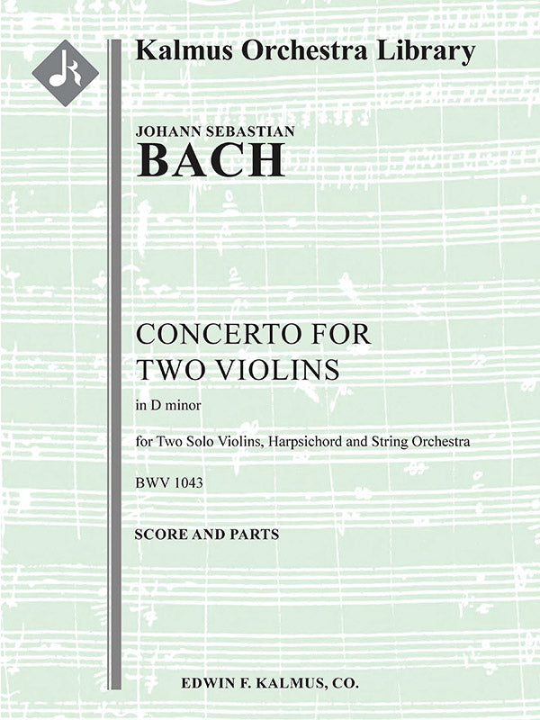 Concerto for Two Violins in D minor, BWV 1043 (Double Violin Concerto) Cover Image