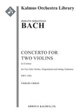 Concerto for Two Violins in D minor, BWV 1043 (Double Violin Concerto) Cover Image