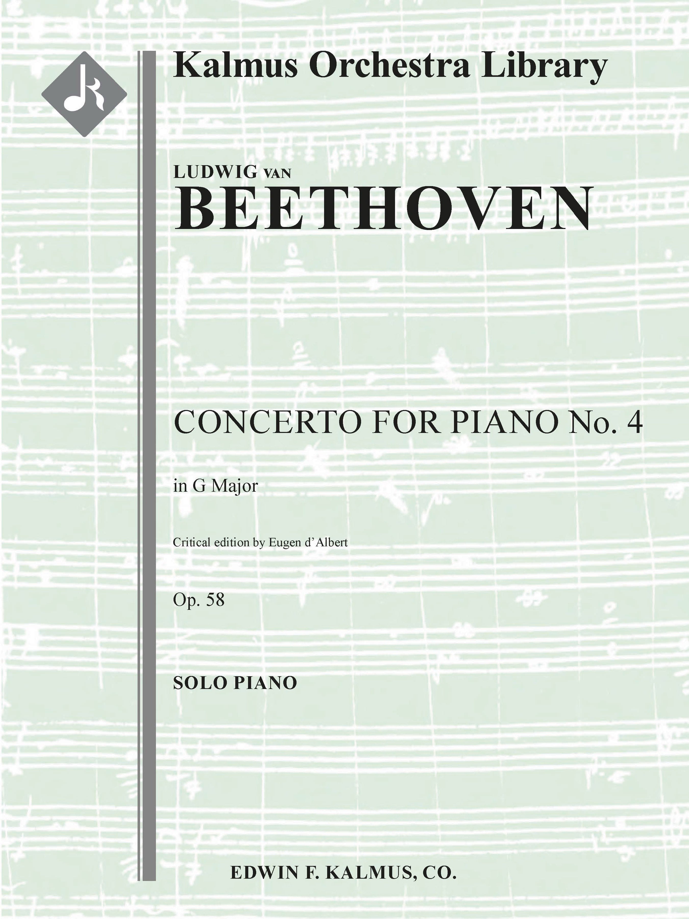 Concerto for Piano No. 4 in G, Op. 58 Cover Image