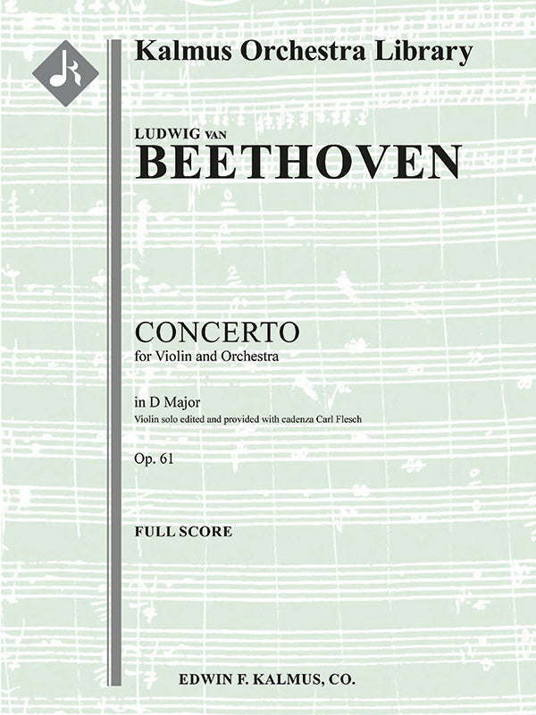 Concerto for Violin in D, Op. 61 Cover Image