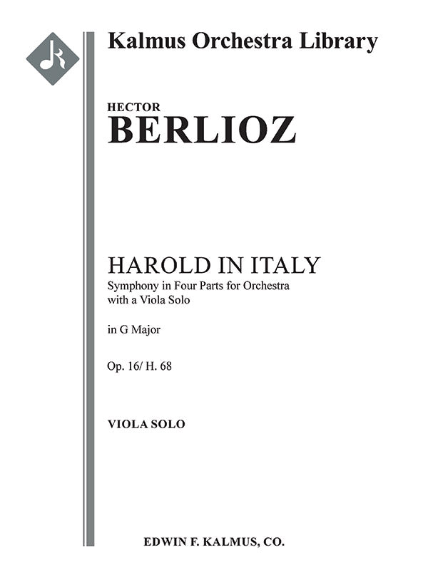Harold in Italy, Op. 16/ H. 68 (Symphony in Four Parts with a Viola Solo) Cover Image