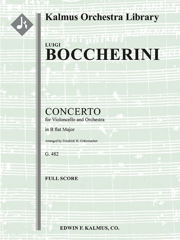 Concerto for Cello in B flat, G. 482 Cover Image