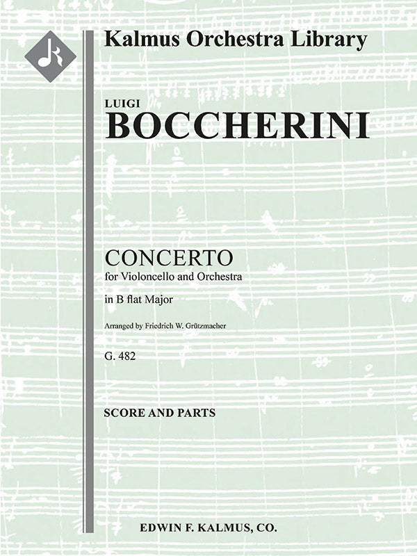 Concerto for Cello in B flat, G. 482 Cover Image